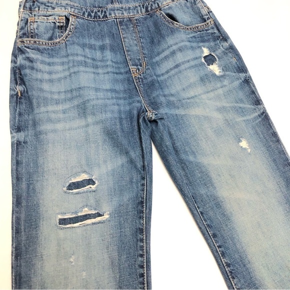 Gap Kids Distressed Denim Bib Overalls EUC Kid's XXL Regular - Picture 2 of 8